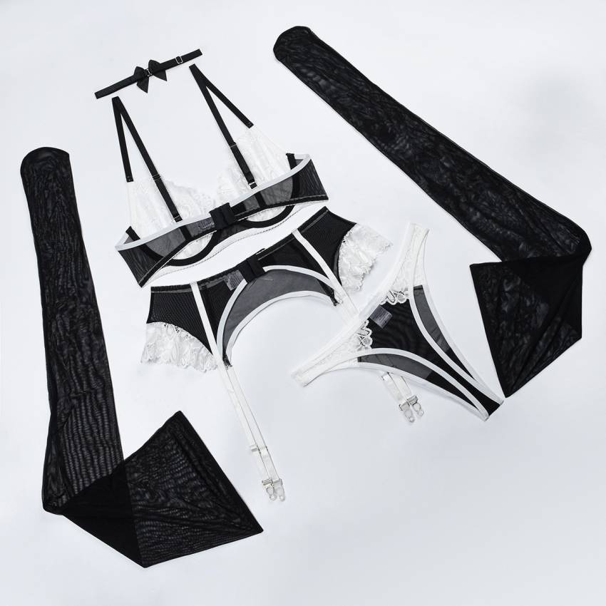 Lace sexy lingerie five-piece set - Image 7