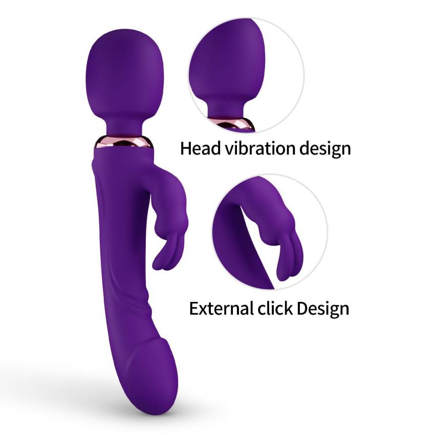 AV vibrator masturbator dual head
